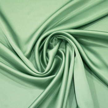 Tissu satin 100% soie vert Nil