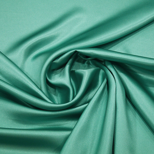 Opal green satin fabric 100% silk