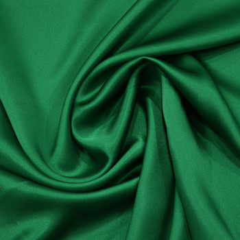 Emerald green satin fabric 100% silk