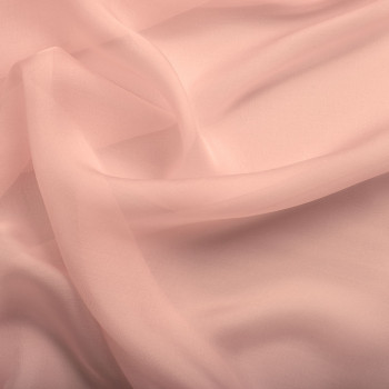 Pale pink 100% silk chiffon