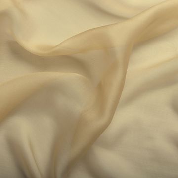 Beige 100% silk chiffon