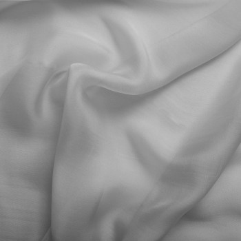 Pearl grey 100% silk chiffon