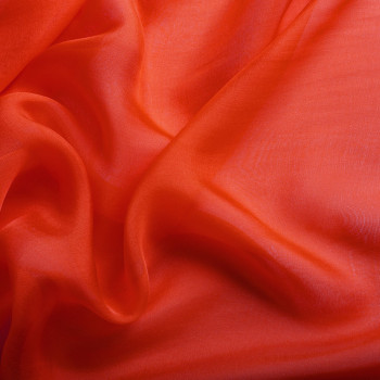 Mandarin orange 100% silk chiffon