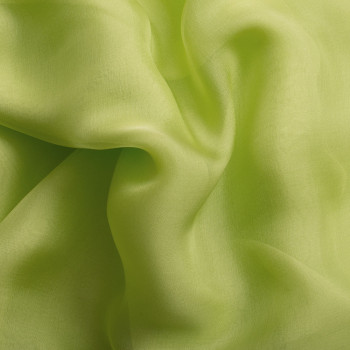Anise green 100% silk chiffon