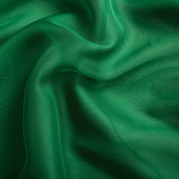 Emerald green 100% silk chiffon