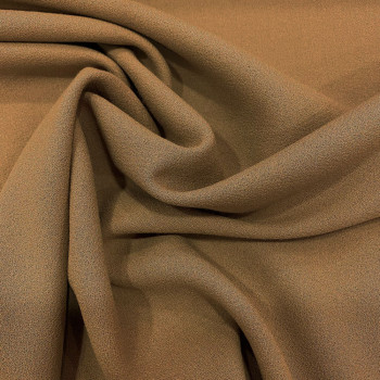 Tissu crêpe de laine 100% laine camel