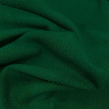 Green crepe 100% wool fabric