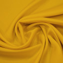 Lemon yellow satin-back cady crepe fabric