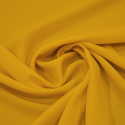 Lemon yellow satin-back cady crepe fabric
