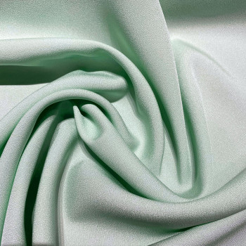 Nile water green satin-back cady crepe fabric