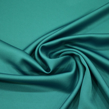 Lagoon blue satin-back cady crepe fabric