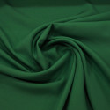 Dark emerald green satin-back cady crepe fabric