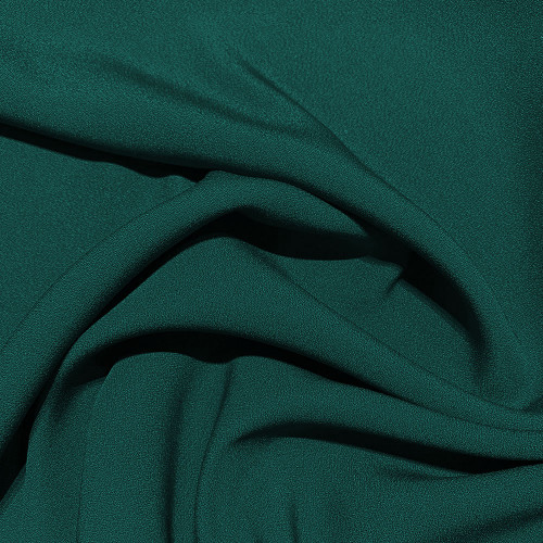 Duck blue satin-back cady crepe fabric