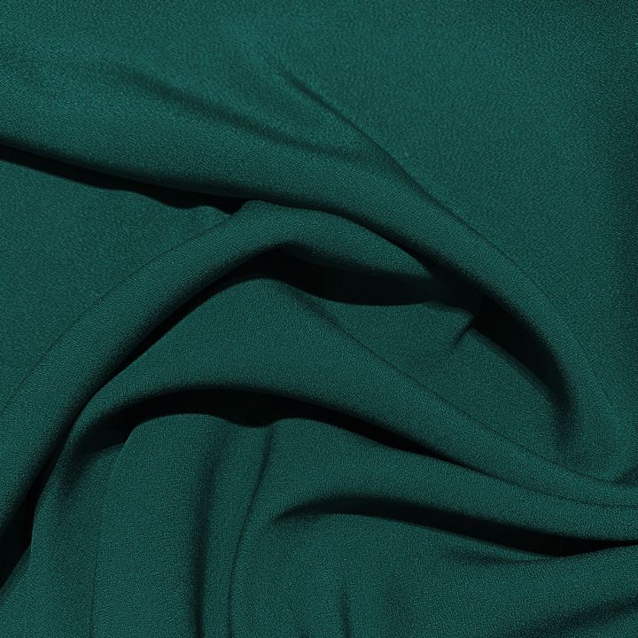 Duck blue satin-back cady crepe fabric