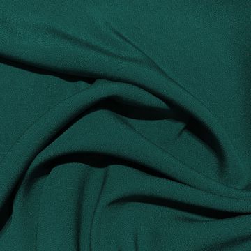 Duck blue satin-back cady crepe fabric