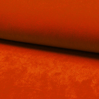 Tissu velours côtelé 100% coton orange