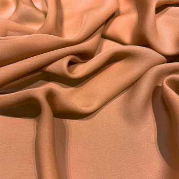 Skin beige fluid silk crepe dobby fabric