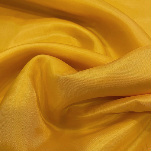 Tissu doublure pongé 100% cupro jaune