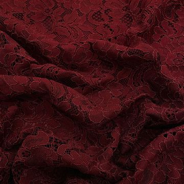 Burgundy lace fabric