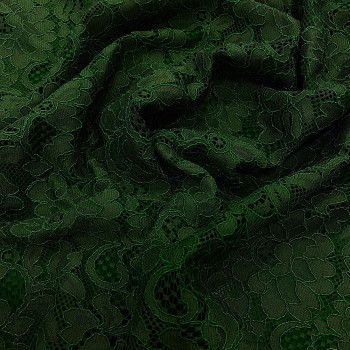 Emerald green lace fabric
