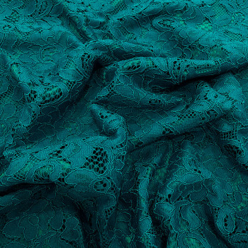 Turquoise blue lace fabric