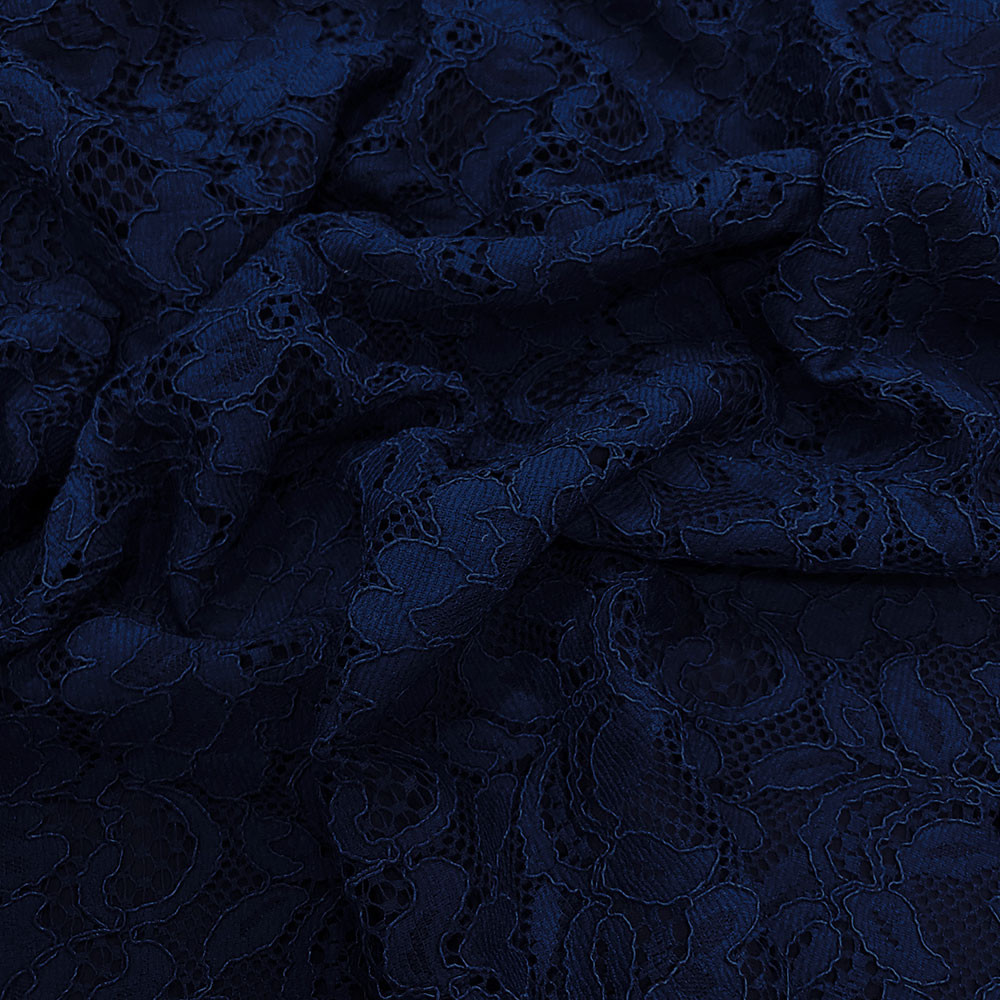Royal blue lace fabric — Tissus en Ligne