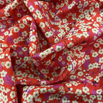 Tissu Liberty Mitsi rouge