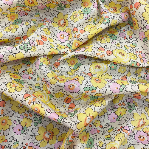 Tissu Liberty Betsy jaune