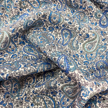 Tissu Liberty Charles bleu