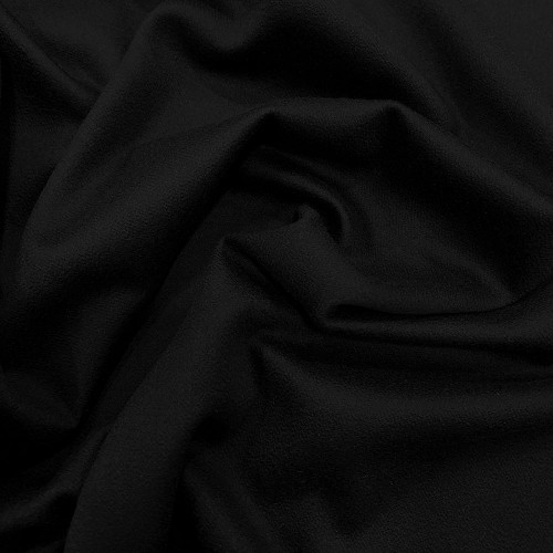 Black wool cashmere fabric