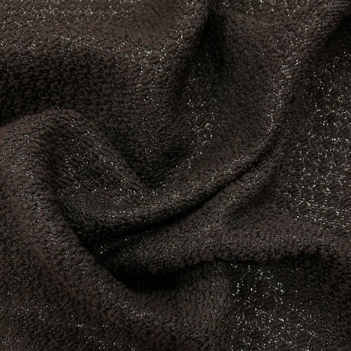 Tissu jacquard de laine marron foncé