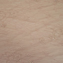 Pink beaded and embroidered tulle fabric