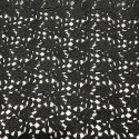 Black chemical lace guipure fabric