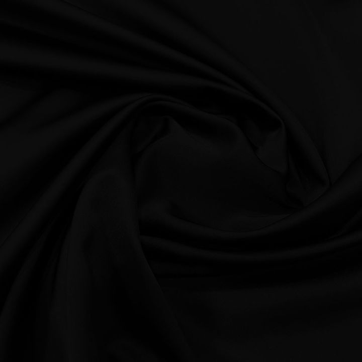 Black duchess satin fabric