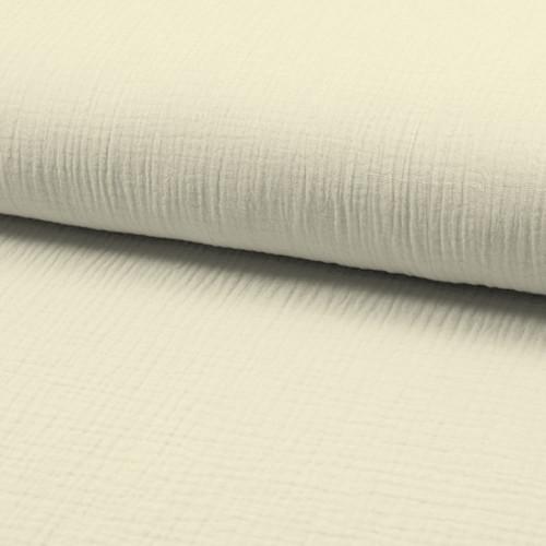 Ivory double gauze cotton fabric