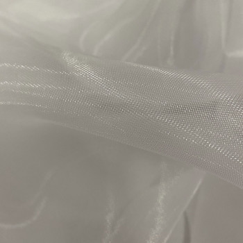 Tissu crin polyamide blanc naturel