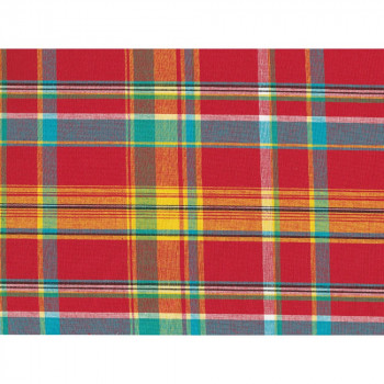 Red background 100% cotton madras fabric (1.70 meters)