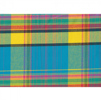 Blue background 100% cotton madras fabric (1.40 meters)