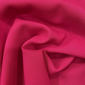 Fuchsia crepe 100% wool fabric