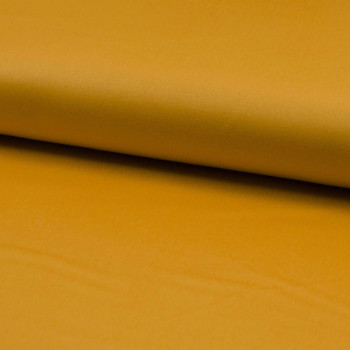 Cotton satin fabric ocher yellow
