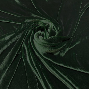Bottle green sandwashed silk velvet fabric (1.80 meters)
