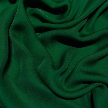 Tissu crêpe de soie fluide vert émeraude