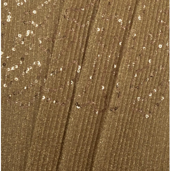 Tissu paillettes plissées or (1,50 mètres)