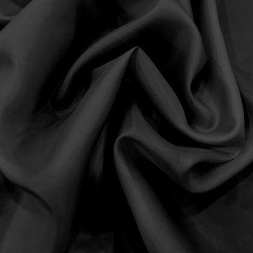 Black 100% silk pongee fabric