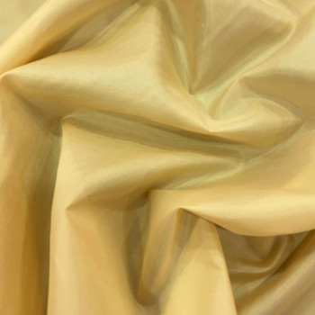 Tissu pongé de soie jaune paille