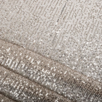 Silver striped sequins fabric (1.75 meters)
