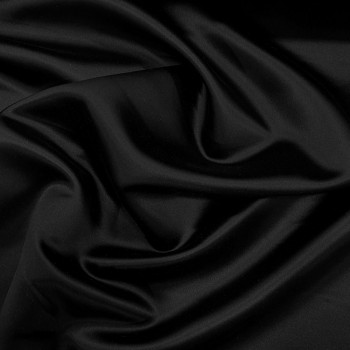 Tissu satin duchesse de soie noir