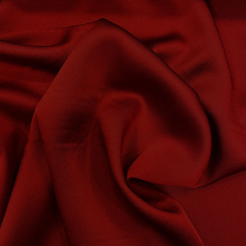 Tissu caddy crêpe envers satin rouge