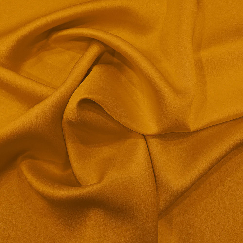 Tissu caddy crêpe envers satin jaune
