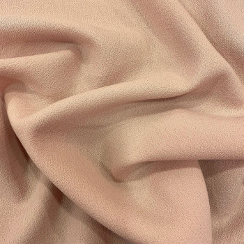 Nude double-sided wool crepe fabric